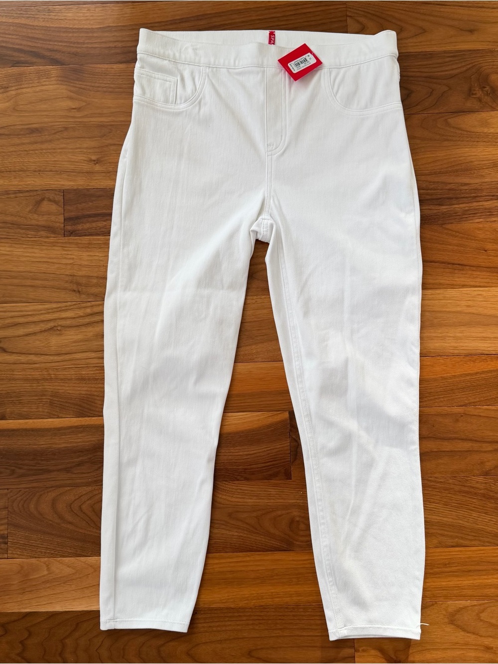 NWT SPANX Women’s White Jean ish Slimming Denim Leggings Sz XL Petite XLP 16 16P
